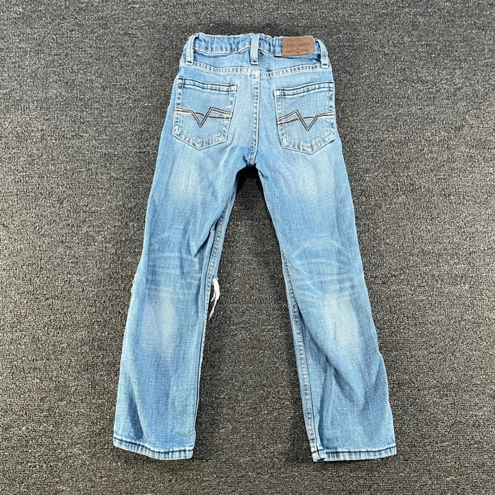 Cody James Jeans Boys 7 Regular Light Blue Good Distressed Rodeo Western Work - Picture 2 of 10